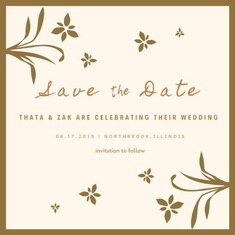 Zak and Thata's wedding invitation