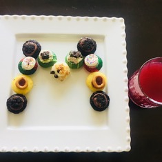 The tiniest cupcakes (for the least amount of calories) and your favorite Kombucha drink on your 35th!