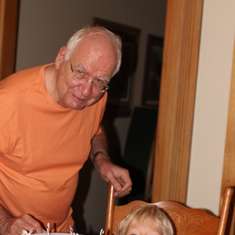 Mike decorating birthday cupcakes with Owen. A favourite 2013 memory.