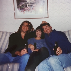 Early 90's, Mike, my sister Karin & Tim.