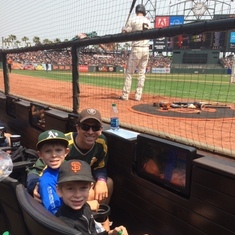 Mike shared this photo with me, Giants game in San Francisco with the boys.