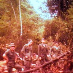 Company B SF teams blowing a helicopter landing zone in the heart of the Chagres jungle.