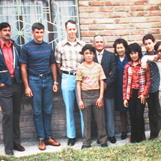 MTT in Colombia; Captain White, me, Major Remington and Amparo's family.  (Amparo was our housekeeper and cook while we were in Colombia.