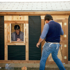 1990 - Jim & Mike working on the playhouse