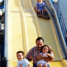 1992 - Max, Mike, and Sam at carnival