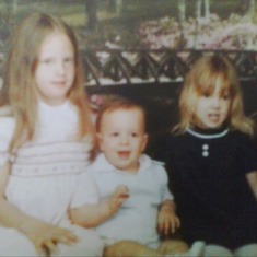 Michael with his sisters, Marta (left) and Michele (right) (about 1980)
