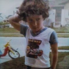 Michael (about 5 years old)
** check out his Big Wheel "parked" in our driveway