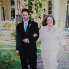 Michael and our mom, Jan, at Michele's wedding (March 2006)