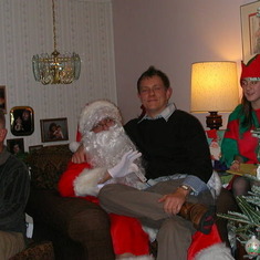 Christmas at Helene's house. Mike Jr. 2005