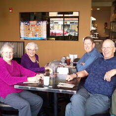 Mike with his parents and grandmother ~ April 2012