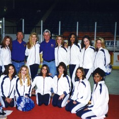 Jack and Mike with the Cowboys cheerleaders