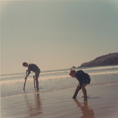 Dad and Michael Todd, a beach near Newport, OR