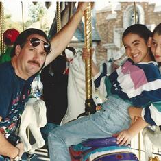 Michael with Emily and Elisa at disneyland