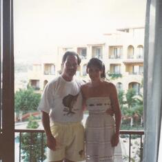 of Michael and me on honeymoon