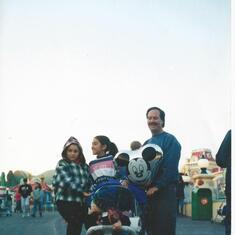 Michael at Disneyland with Elisa and Emily