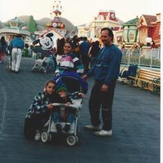 Michael at Disney with Elisa and Emily