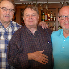 A lunch in 2015: Mike, Dave Hunn, Gordy Powell
