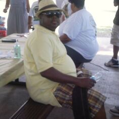 Micheal at  the Family reunion. My heart is sad because it is hard to let something that you love go. I will miss you dearly RIP Michael