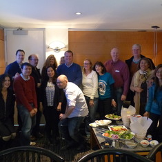 Michael and the Firsthand gang w/guests at a San Jose Sharks game.