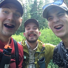 Enjoying a huckleberry snack in the Rockies of Montana.  Ha!