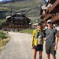 Post 15 mile hike.  Many Glacier Lodge in Glacier National Park.  