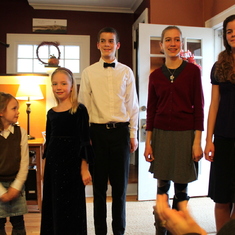 Michael with his piano recital teammates