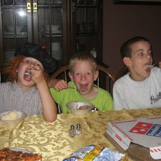 Ice Cream with cousins at Grandma and Grandpa K’s