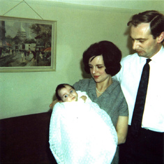 Katherine's christening, October 1968