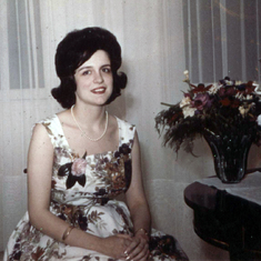 Josette at their engagement part in 1961