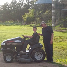 Father mows best