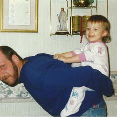 Carly and Daddy...piggyback rides