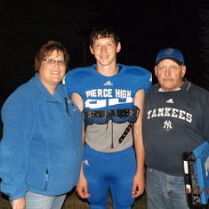 Mike loved to watch Spencer play football....he was so proud of him.