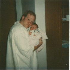 Mike and his first precious treasure, Sonia Jean