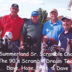 Mike and his golf buddies...Dave Hoffman, Hoser, Dave Maggart, and Dave Tremain
