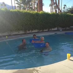 Palm Springs Pool time!  (Mike, Ralph, Roy, Dan)