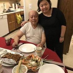 Dad always cooks a crab for me every time when I come home to Vancouver.