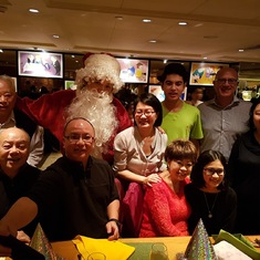 Christmas Buffet Celebration at Sheraton Hotel, Hong Kong with Auntie & Uncle.