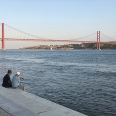 Dad loved this waterfront with unique architecture, bridge & many sailing boats. Dad even made a special request to have a self portrait by himself ! Lisbon, 2017