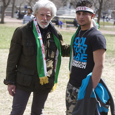 At a march against the war in Syria in front of the White House, March 2014