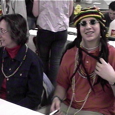 This is Mikewith his mom at St Stephens in 2002(?)  He was a member of the Youth Group at the time and was helping at our Pancake Supper...Mardi Gras style....He brought the Rasta that night.  I personally didn't know him well but I know he brought great 
