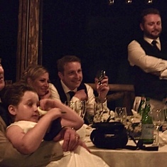 A lovely shot of Mike and some of the family, snapped during the speeches at Carl & Elicia’s wedding