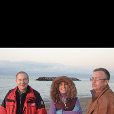 Dad, Elicia, & Elicia's Stepfather, Bill at Lake Erie, Erie, PA, USA