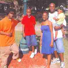 Joseph Family reunion from left to right: Mike, Lil Leo, Trina and Leo  and Samya.