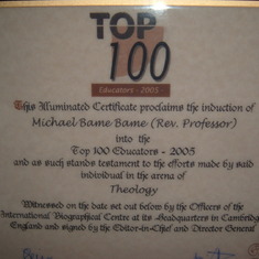 Mike cited as among 100 Top Educators