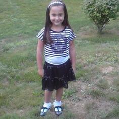 Mia Bella on her 1st day of kindergarden