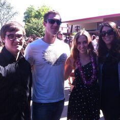 Michael, David, Danielle & Michelle after Danielle's High School graduation........