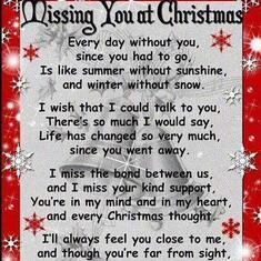 missing you at Christmas