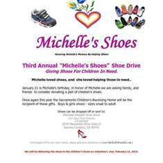 3rd Annual Michelle's Shoes - Shoe Drive Benefit for children in need.
