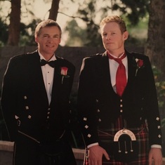 Mike and George at George’s wedding. Best man ....
