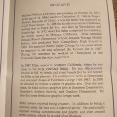Page 3 of ML's memorial program.